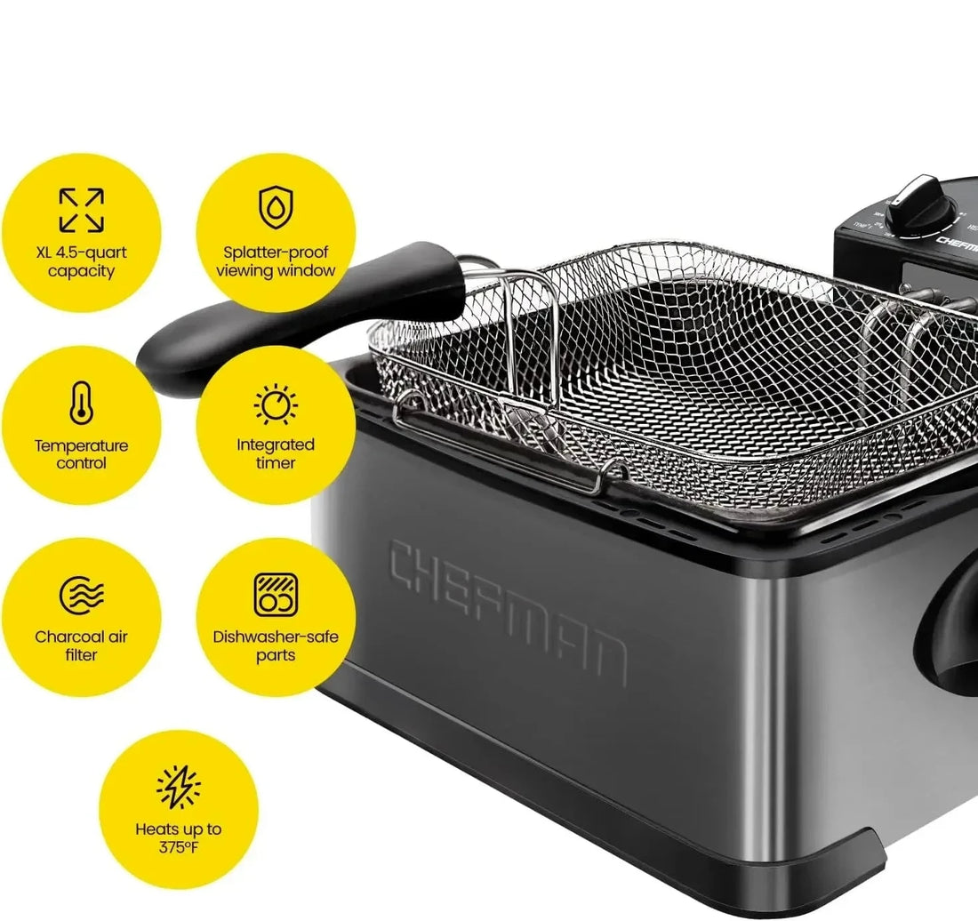 Deep Fryer with Basket Strainer