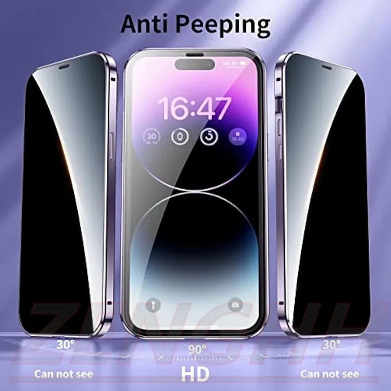 Anti-Peep Double Glass Case