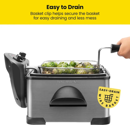 Deep Fryer with Basket Strainer